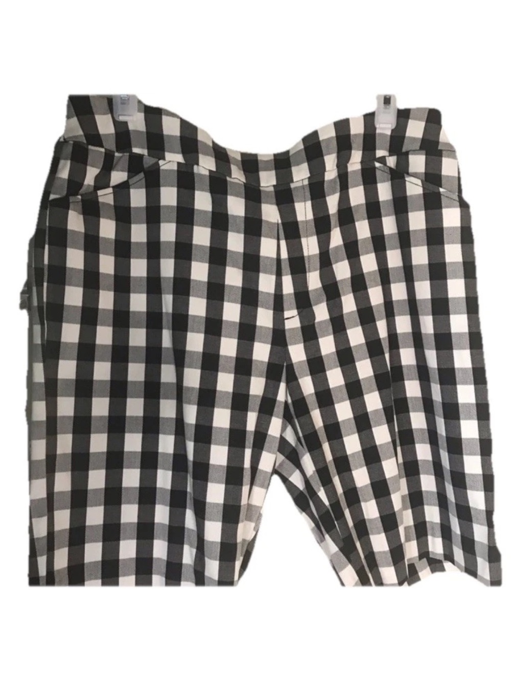 Time and Tru Black & White Gingham Women’s Bermuda Shorts